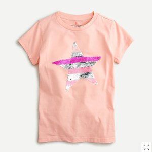 J. Crew Crewcuts Pink Sequin Star T-Shirt NWT
